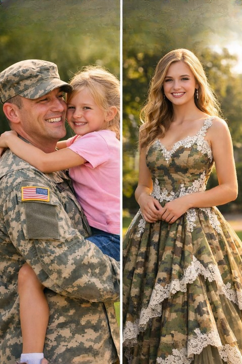 From Loss to Strength: How I Turned My Father’s Army Uniform Into a Prom Dress—and Discovered the Truth He Left Behind