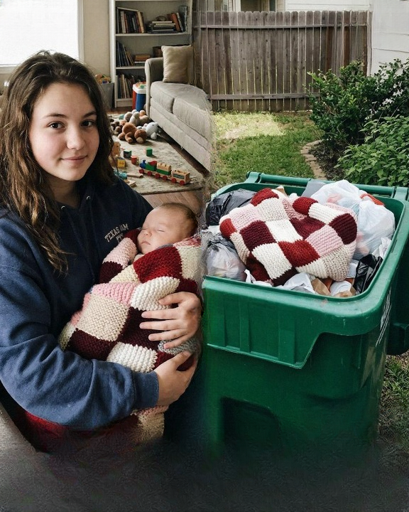 I Knitted a Blanket from My Late Mom’s Sweaters for My Baby Brother – My Stepmother Threw It in the Dumpster, but Then My Grandma Made Her Regret It