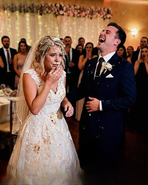 My Groom Pushed My Face Into the Wedding Cake as a “Joke” — What My Brother Did Next Changed Everything