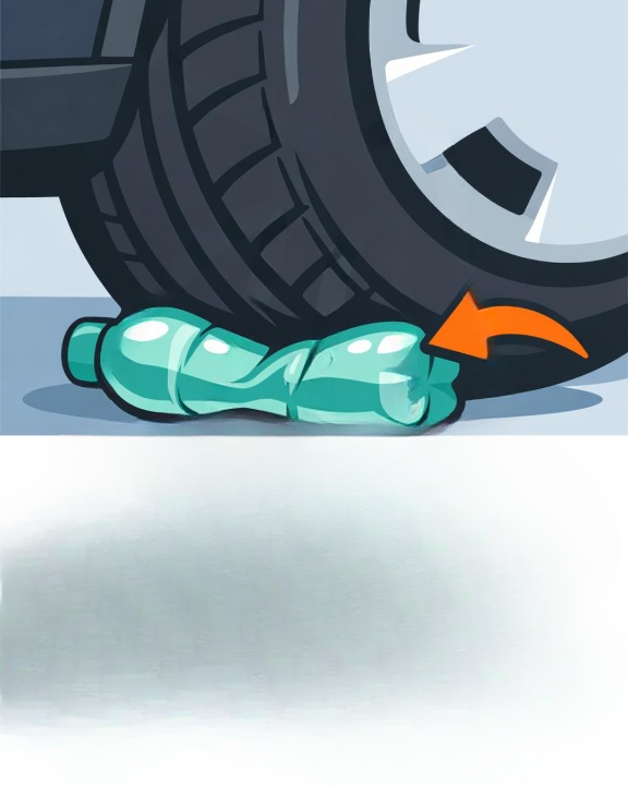 The Hidden Danger of Finding a Plastic Bottle on Your Car Tire: Why It’s a Sign to Stay Vigilant and Protect Your Vehicle