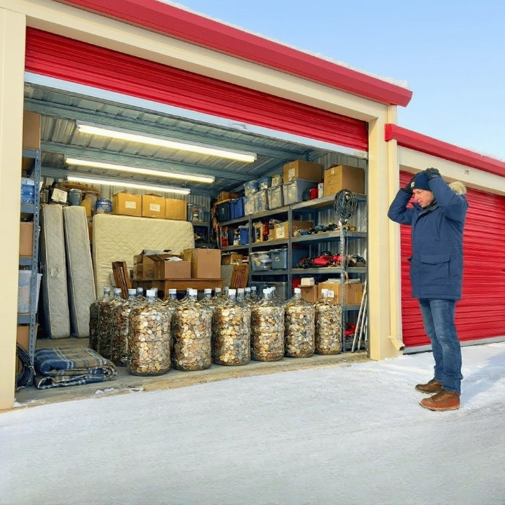 Single Dad Bought a Storage Unit Full of Jugs of Coins — His Life Changed Overnight