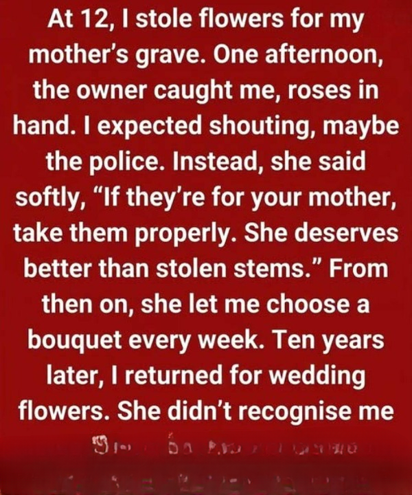 The Day I Took Flowers I Couldn’t Afford… and Received a Kindness I Never Forgot