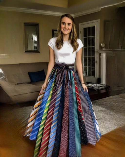 My Stepmom Destroyed the Skirt I Made from My Late Dad’s Ties—But Life Had Other Plans