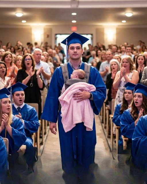 They Laughed When My Son Walked Across the Graduation Stage Holding a Newborn—But His Speech Changed Everything