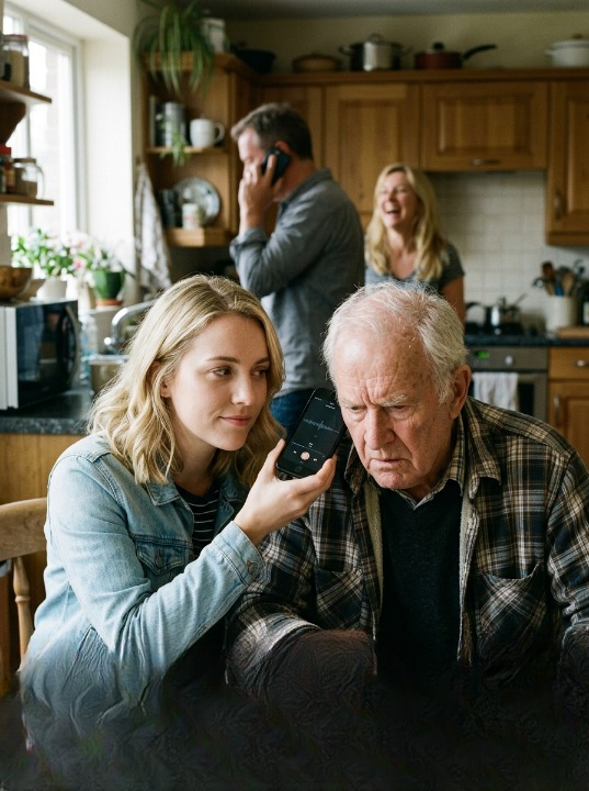 My father called at dawn to say my grandfather had died and demanded the safe code before the bank closed everything—only to realize he was sitting right beside me, very much alive, listening to every word…