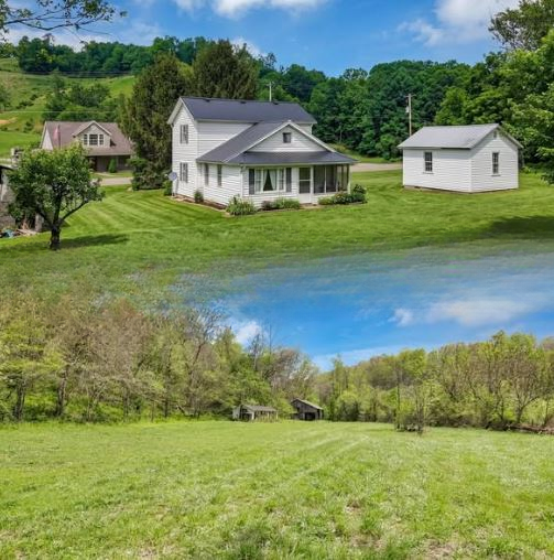 14-Acre Country Farmhouse Retreat with Hunting Land – Gallia County, Ohio