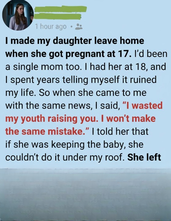 I Threw My Pregnant Teenage Daughter Out of My House in a Moment of Regret and Old Wounds I Never Healed — Sixteen Years Later, a Knock at My Door Brought My Grandson with an Invitation That Rewrote Everything I Thought I Knew About Family and Forgiveness
