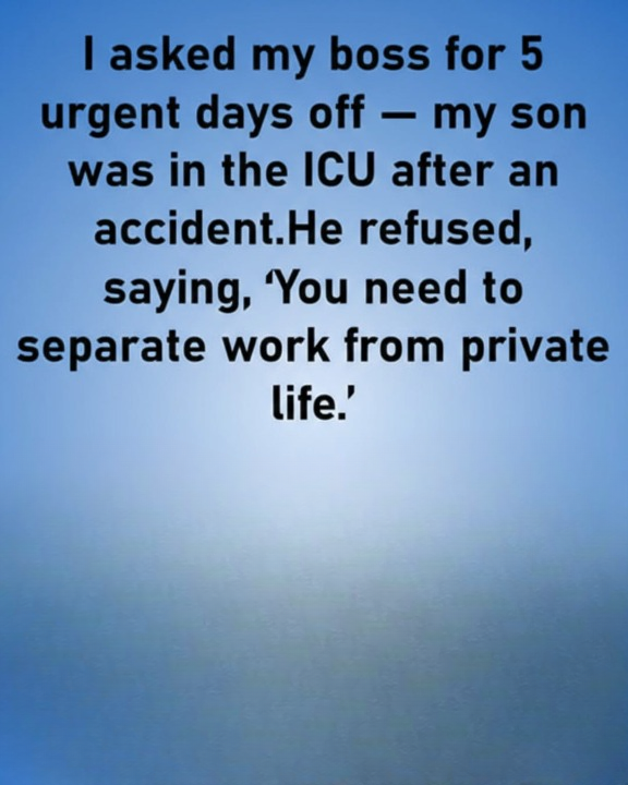 One Calm Reply That Quietly Shifted an Entire Workplace During My Son’s Medical Emergency and Changed How My Manager Saw Everything