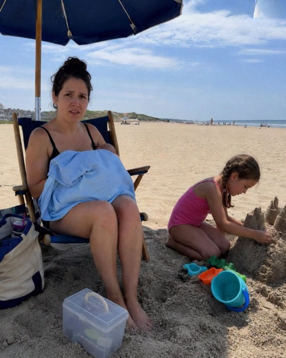 A Woman Filmed Me Breastfeeding at the Beach – Then My 8-Year-Old Daughter Asked One Question That Silenced Everyone